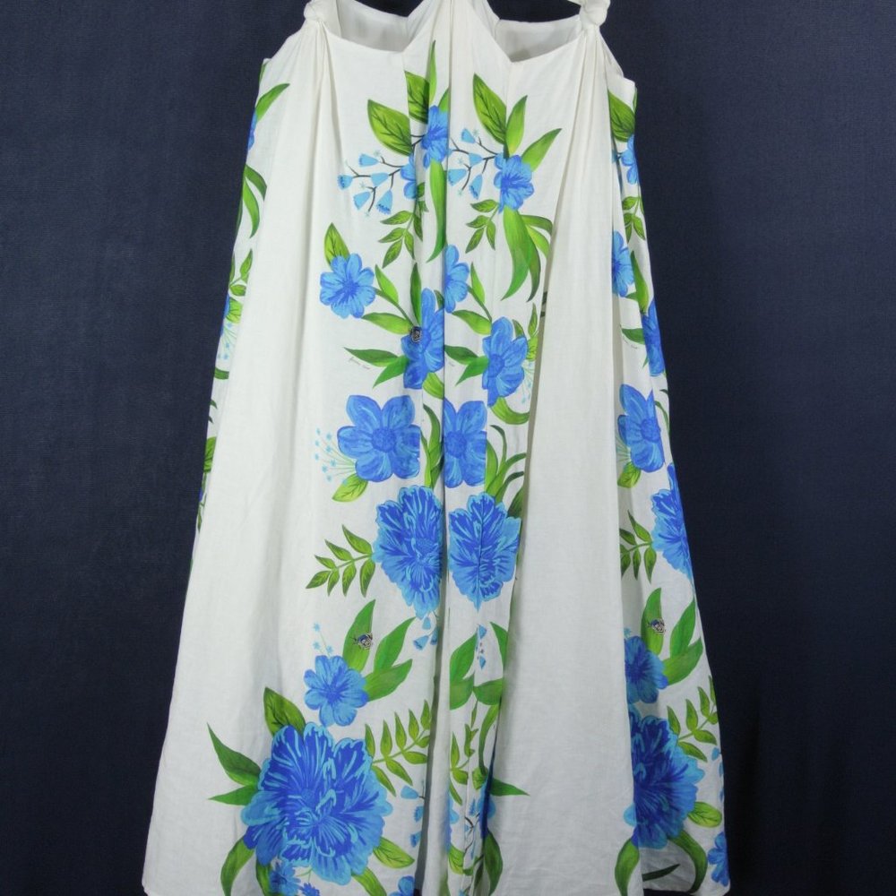 FARM Rio White and Blue Floral Midi Dress - Picture 5 of 10